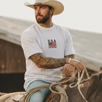 Camiseta Masculina NFR USA Branca - imagem 5