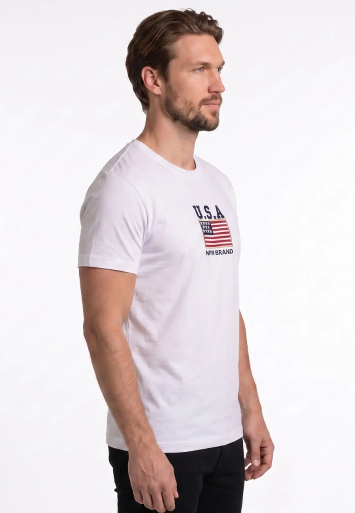 Camiseta Masculina NFR USA Branca