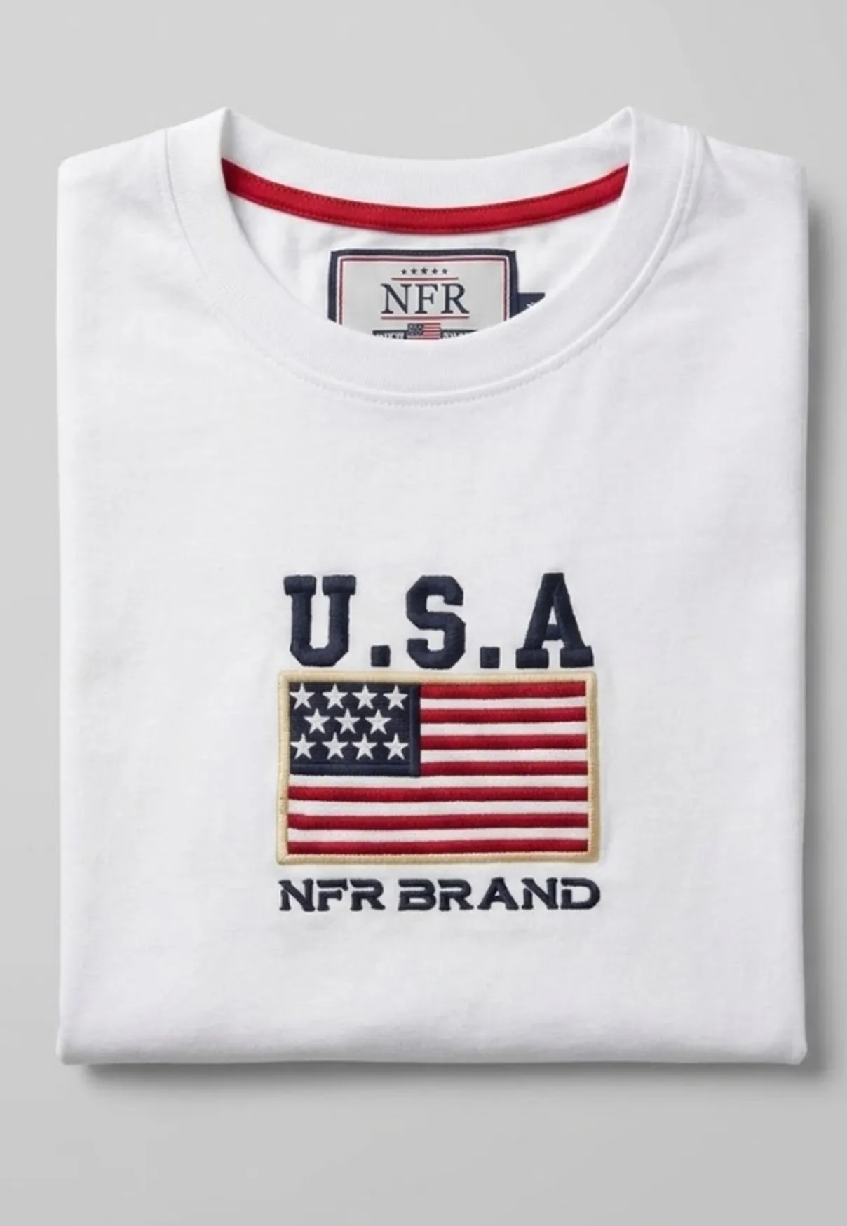 Camiseta Masculina NFR USA Branca