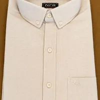 Camisa Masculina Comfort Manga Curta NFR – Bege Claro - imagem 2