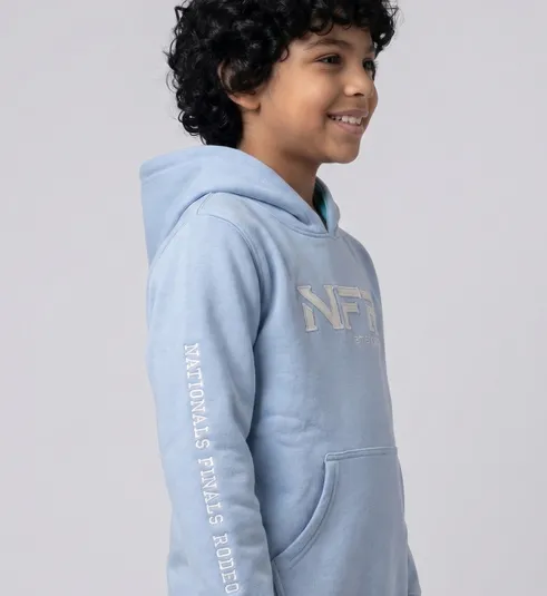 Moletom Infantil NFR American Style com Capuz – Azul Claro