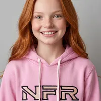 Moletom Infantil NFR com Capuz – Rosa - imagem 1