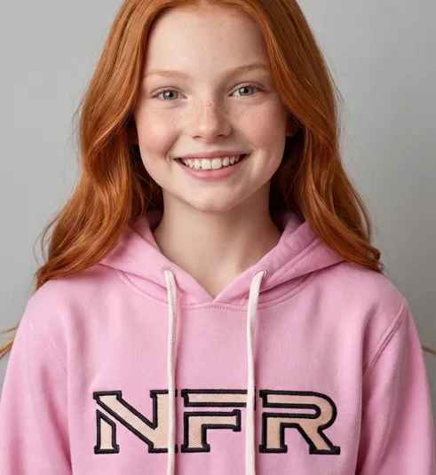Moletom Infantil NFR com Capuz – Rosa