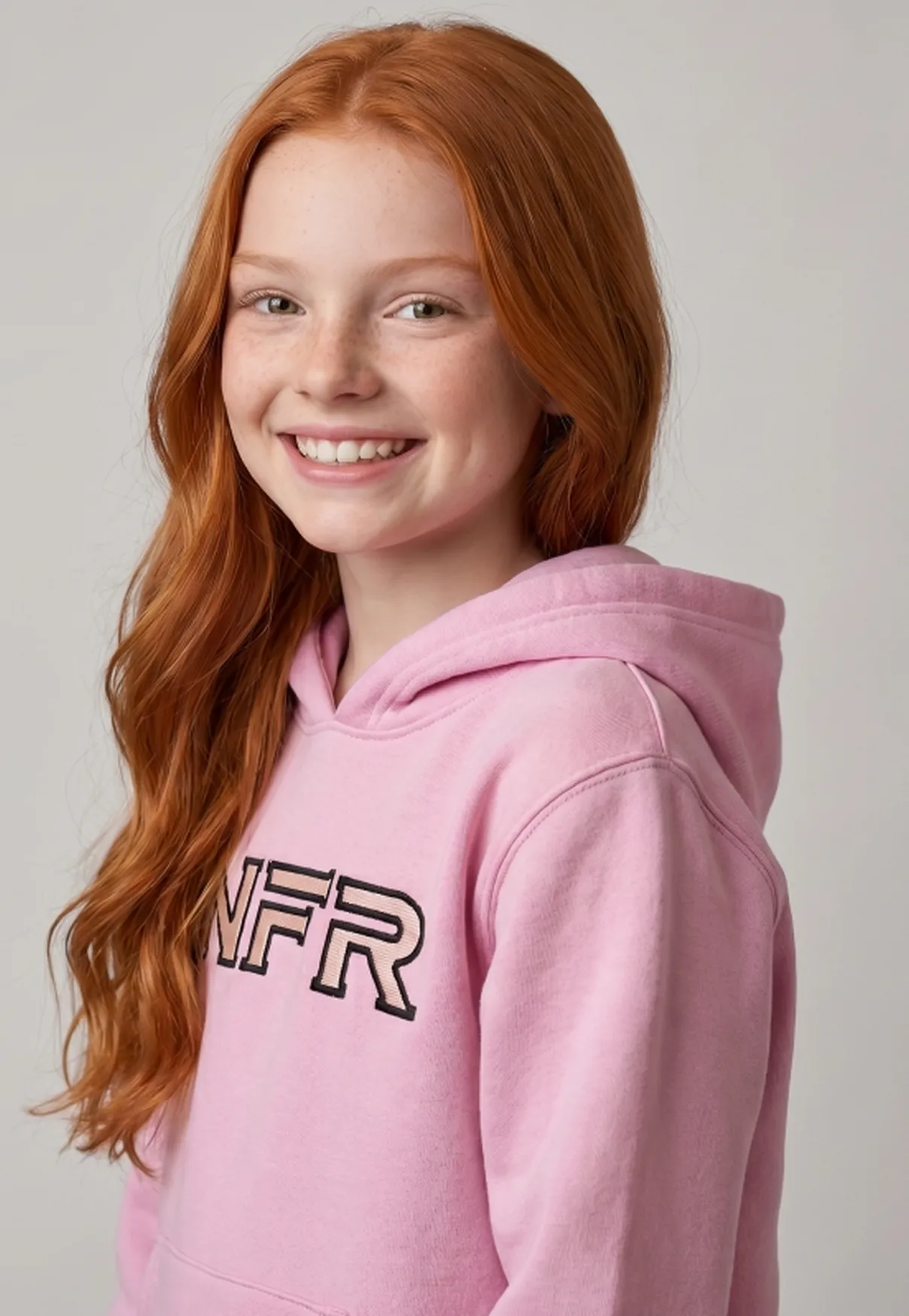 Moletom Infantil NFR com Capuz – Rosa