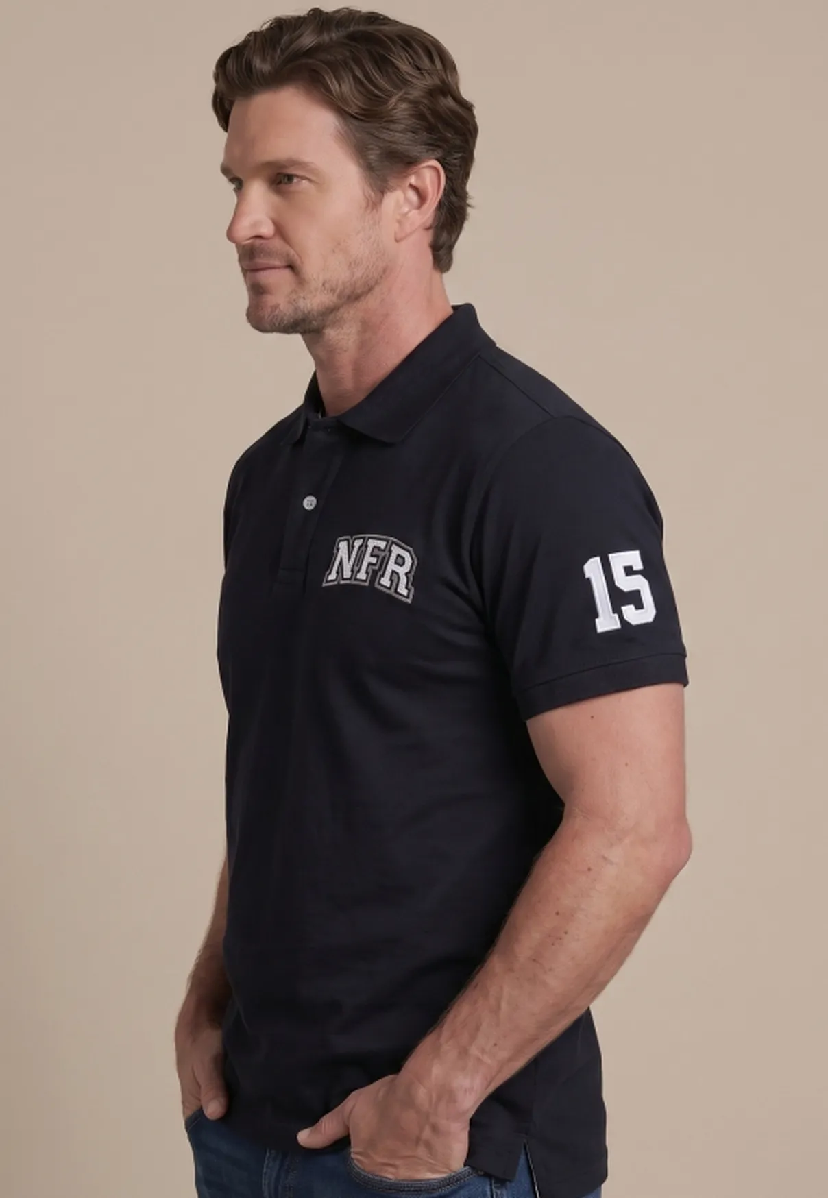 Polo Masculina NFR Heritage 15 – Preta