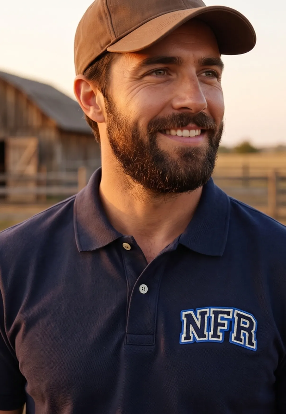 Polo Masculina NFR Classic – Azul Marinho
