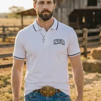 Polo Masculina NFR Classic – Branca - imagem 5