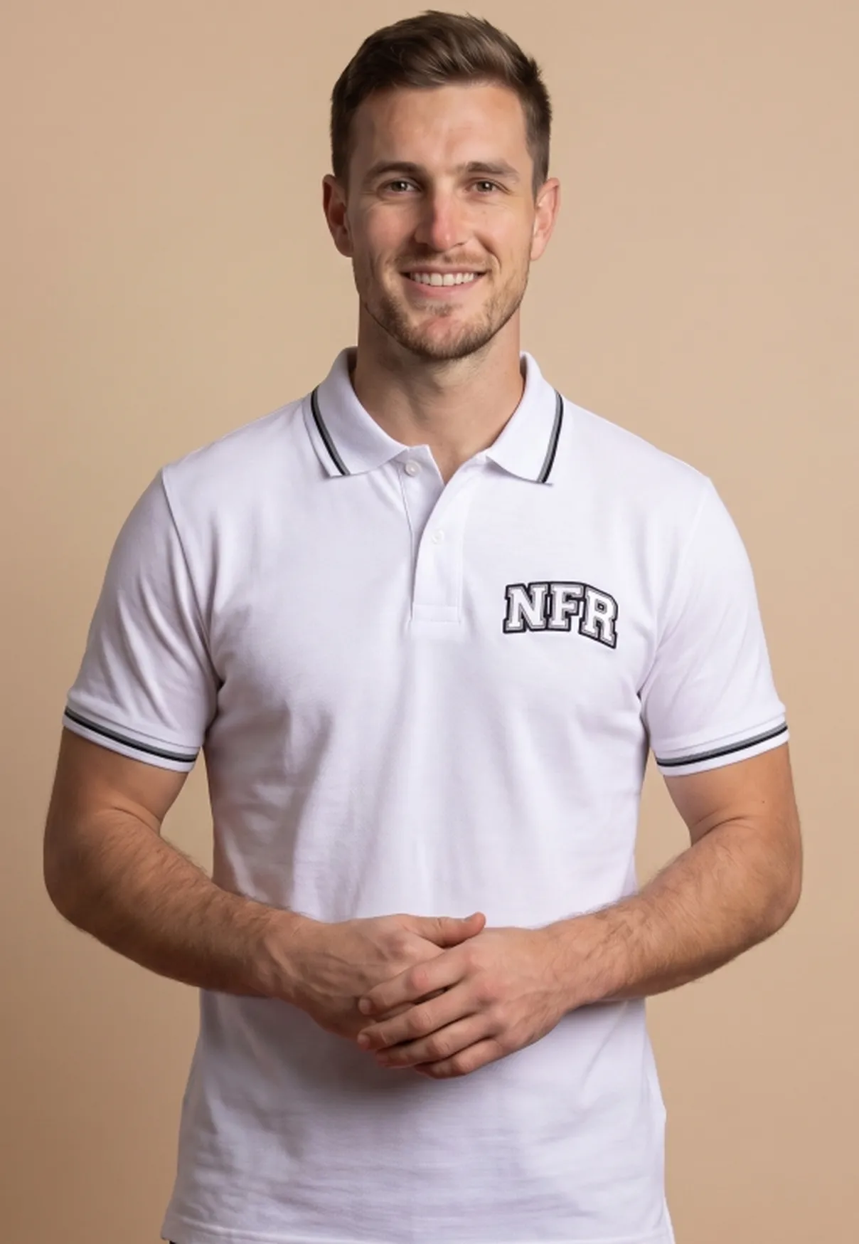 Polo Masculina NFR Classic – Branca