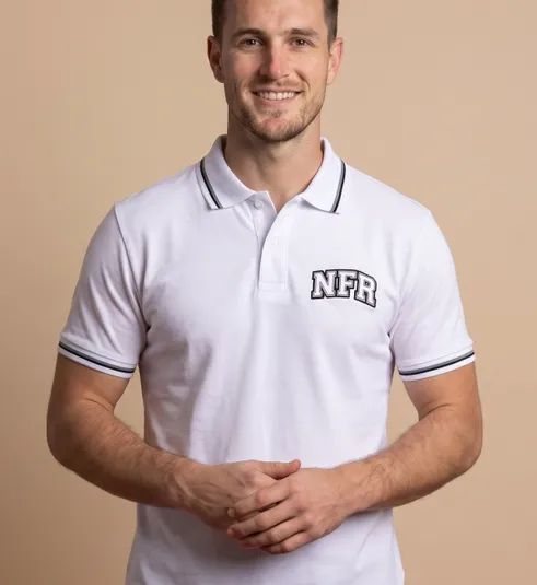 Polo Masculina NFR Classic – Branca