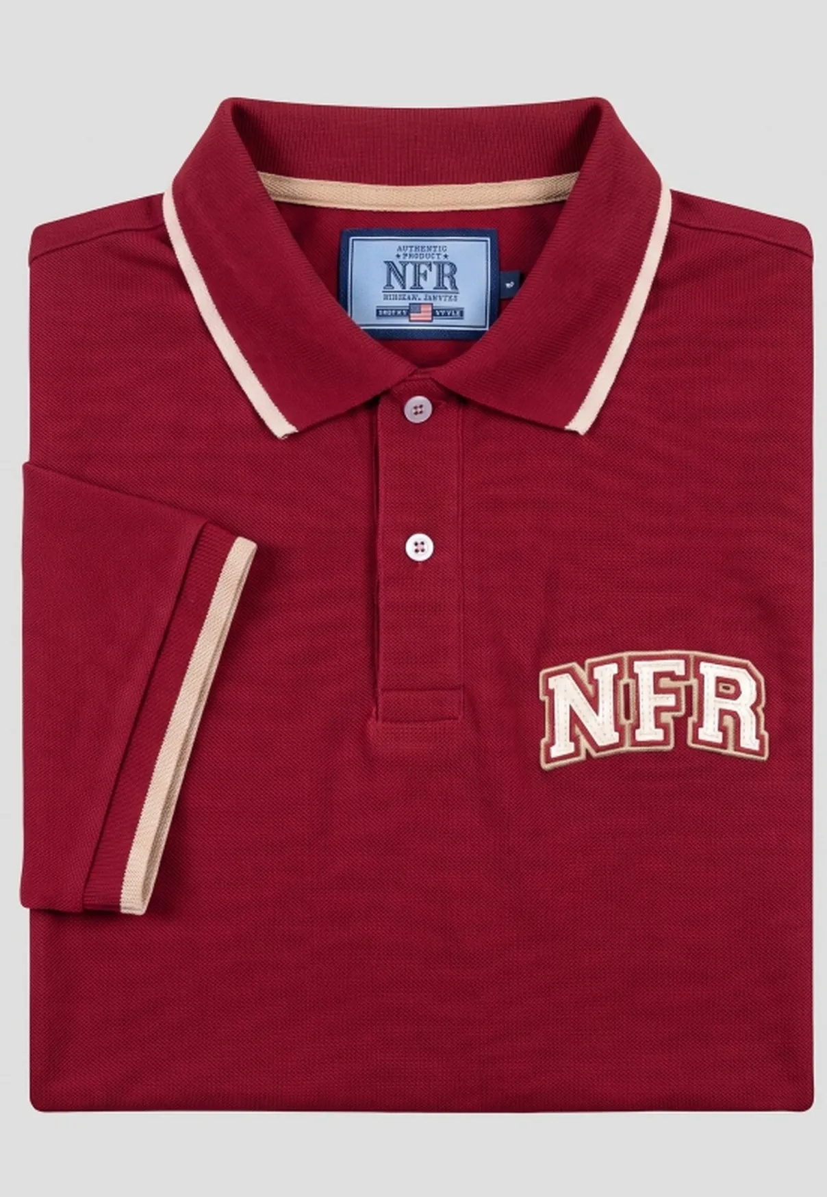 Polo Masculina NFR Classic – Bordô