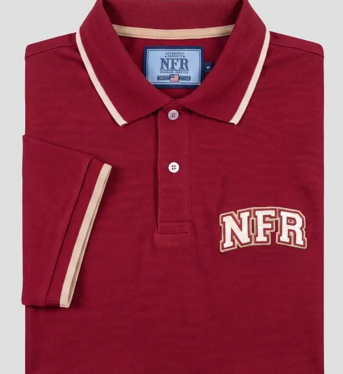 Polo Masculina NFR Classic – Bordô