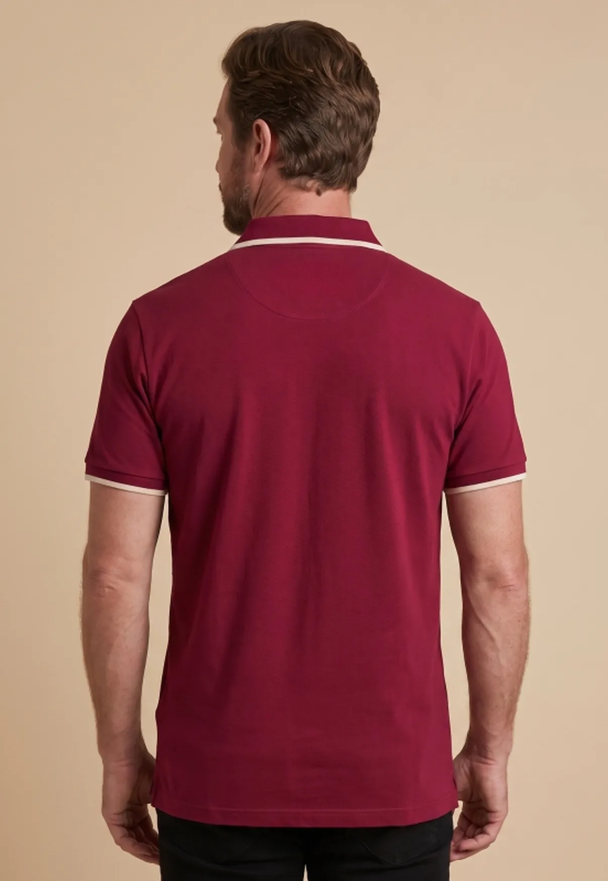 Polo Masculina NFR Classic – Bordô