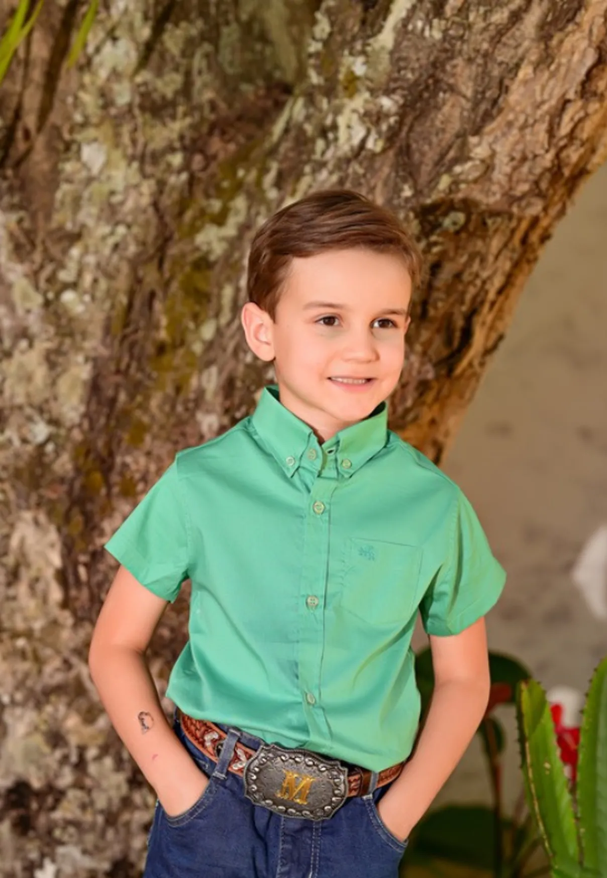 Camisa Infantil Verde NFR