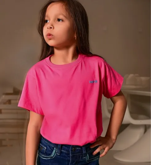 Camiseta Infantil Rosa NFR