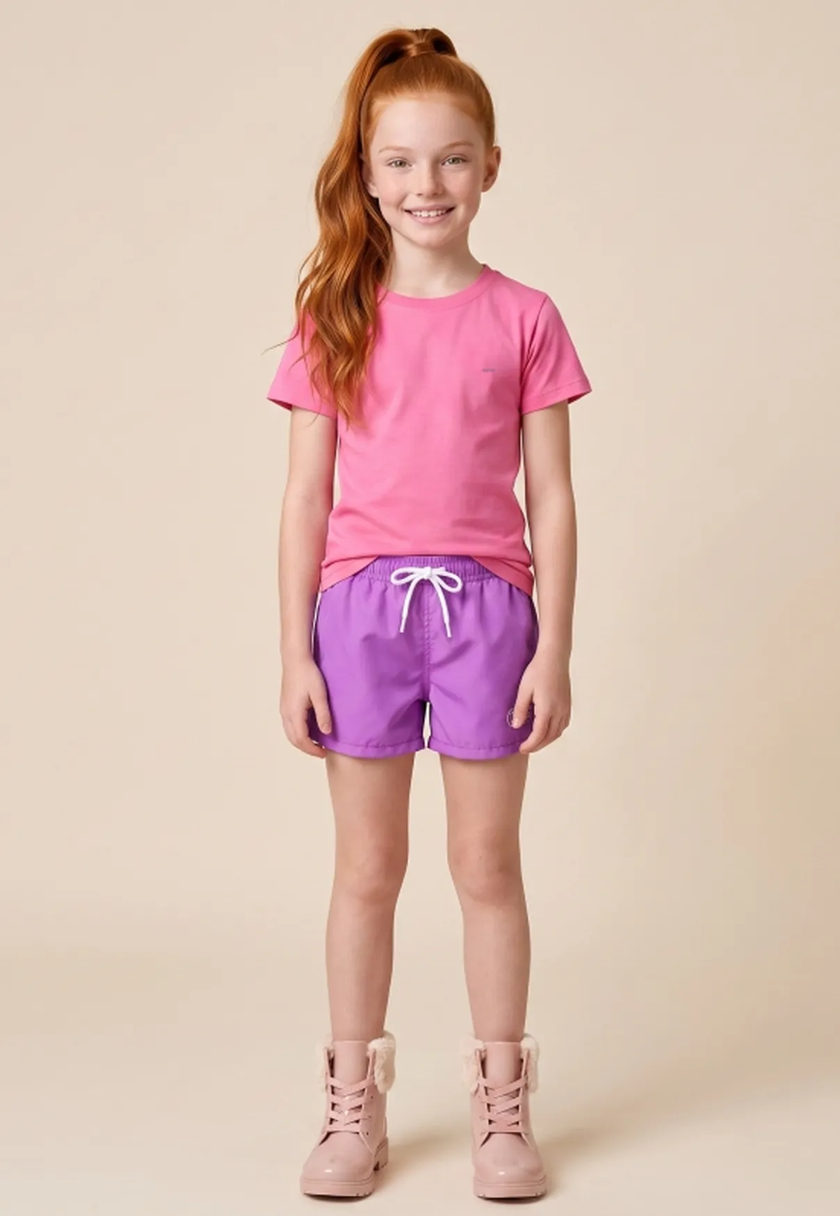 SHORT INFANTIL NFR ROSA