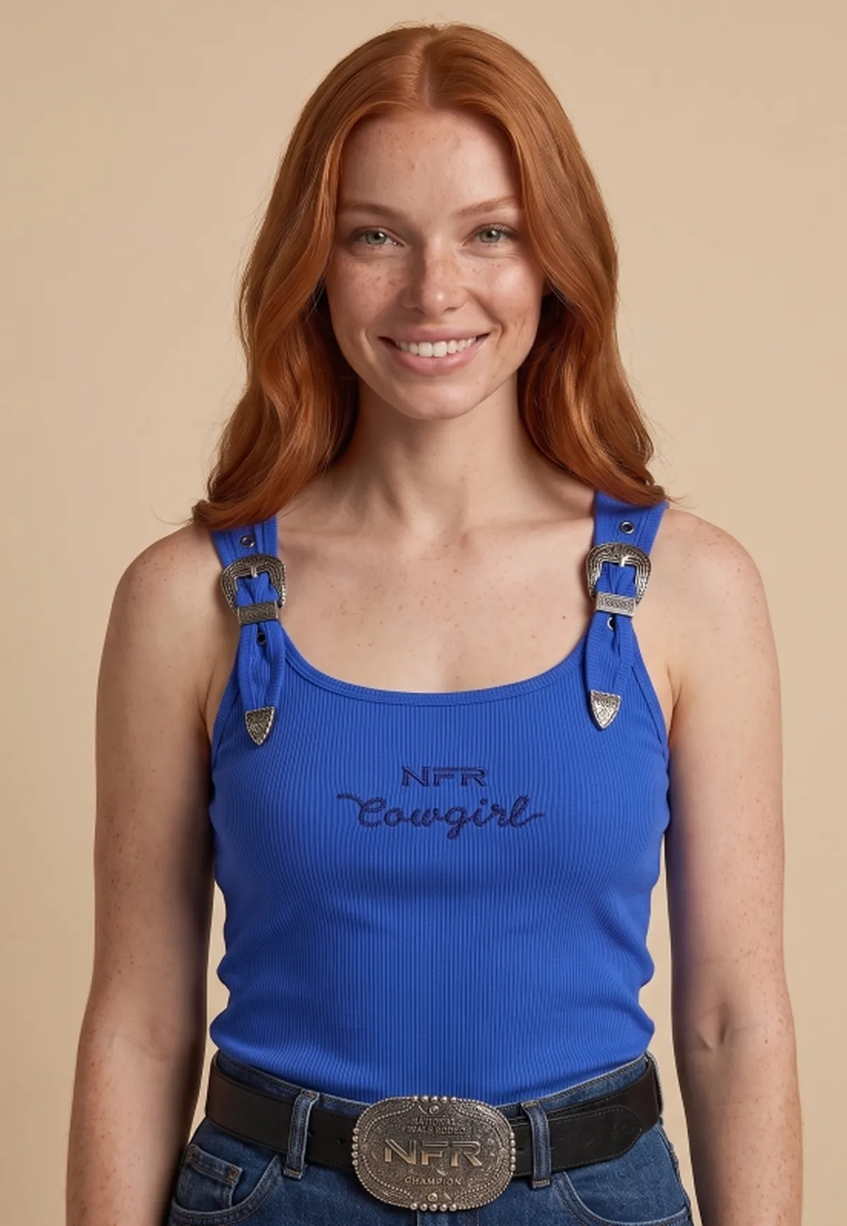 Regata Feminina NFR Cowgirl Azul