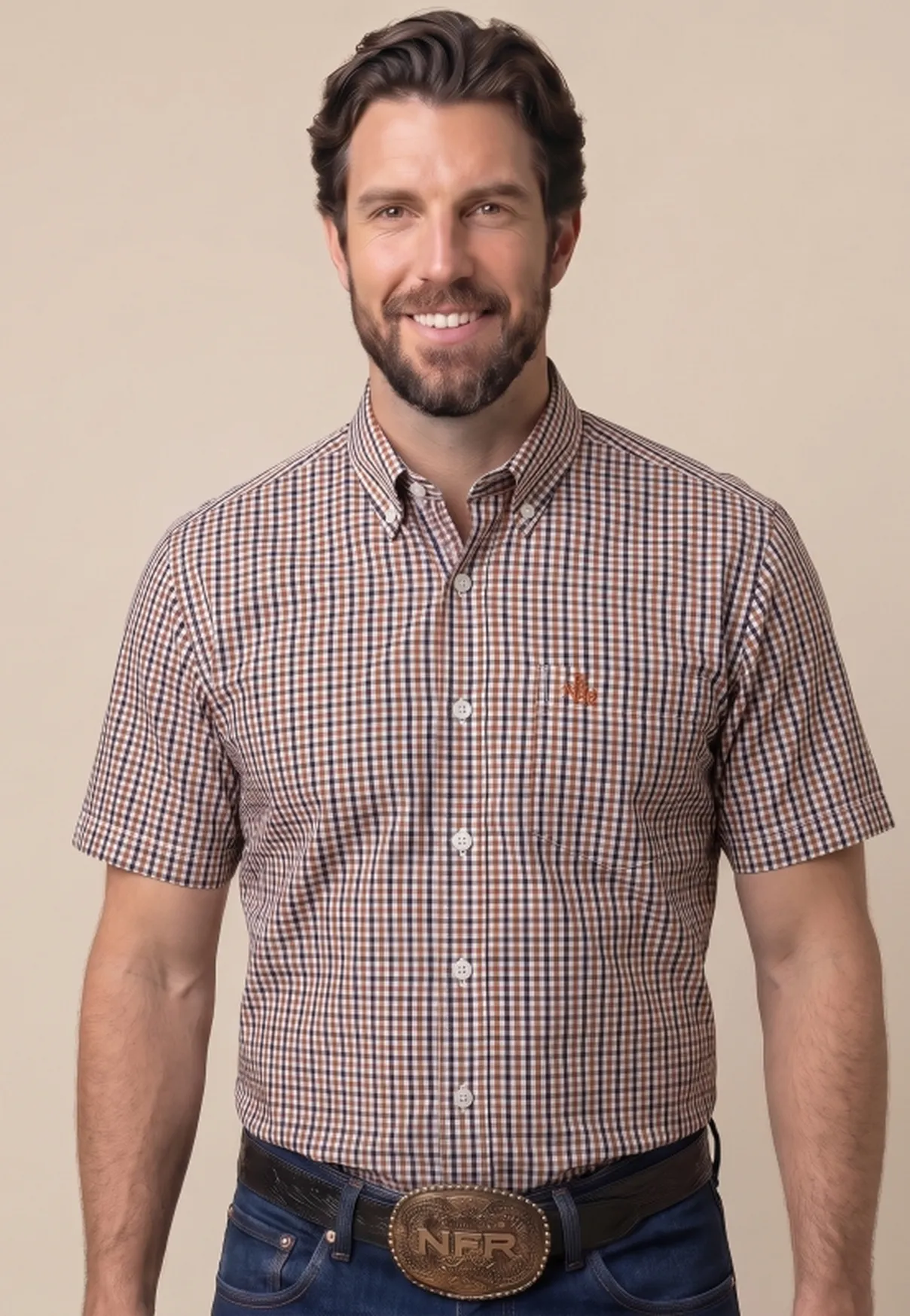 Camisa Masculina Xadrez NFR Comfort