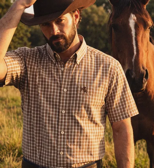 Camisa Masculina Xadrez NFR Comfort