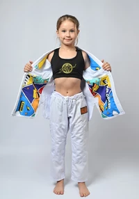Kimono Infantil In The Guard Feminino Colors Branco