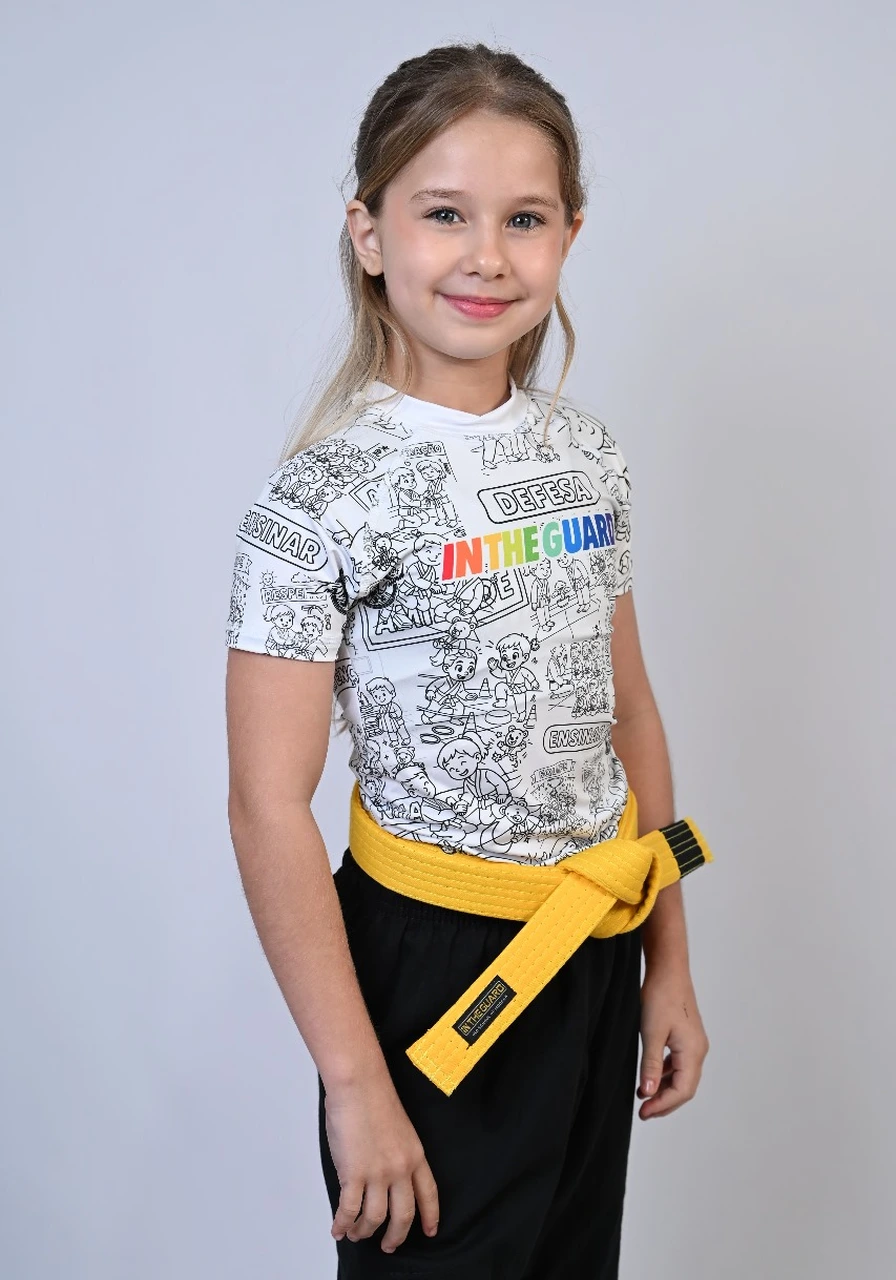 Rash Guard Infantil Feminina Team ITG Amarela