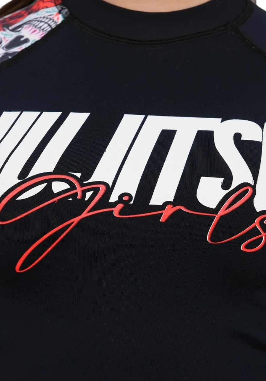 Body Feminino Jiu-Jitsu Red Skull