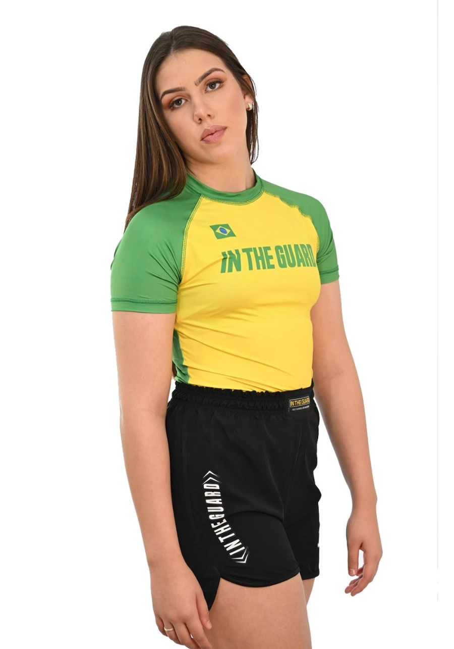 Rash Guard Feminina Seleção Amarelo