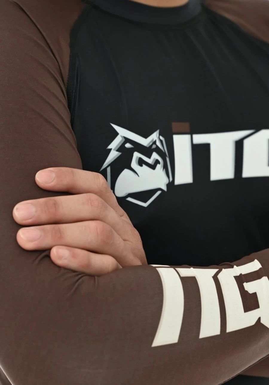 Rash Guard Masculina ITG Manga Longa Marrom