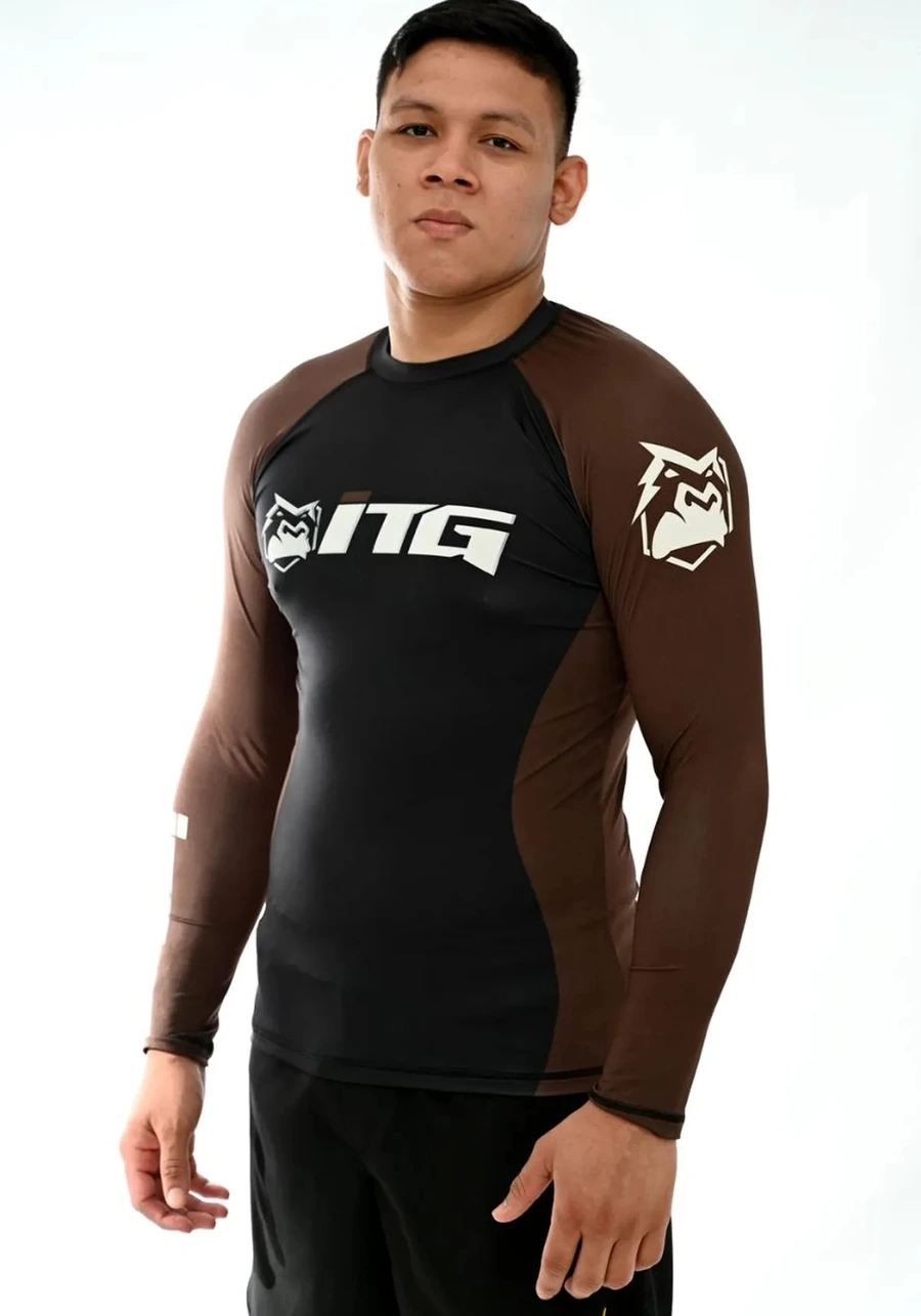 Rash Guard Masculina ITG Manga Longa Marrom