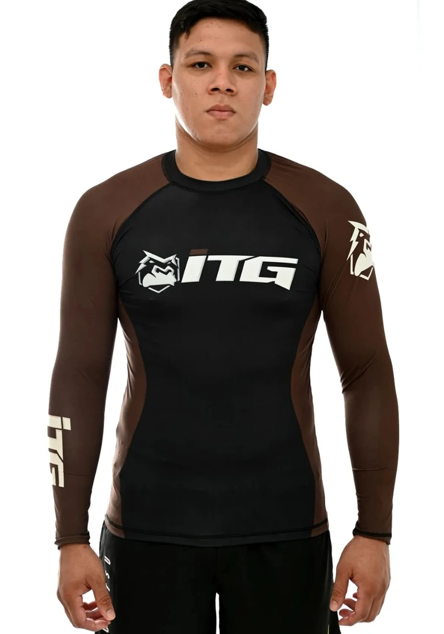 Rash Guard Masculina ITG Manga Longa Marrom