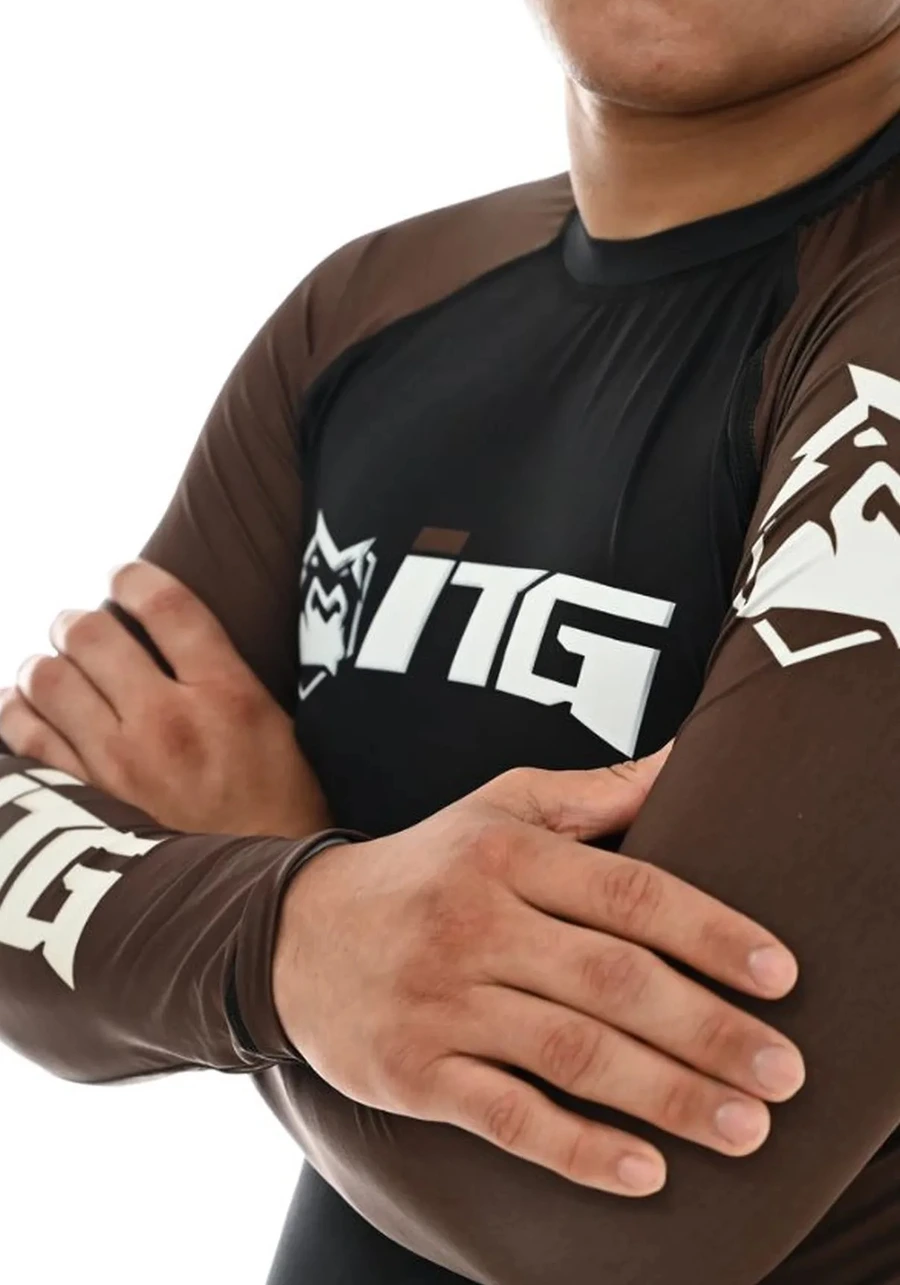 Rash Guard Masculina ITG Manga Longa Marrom