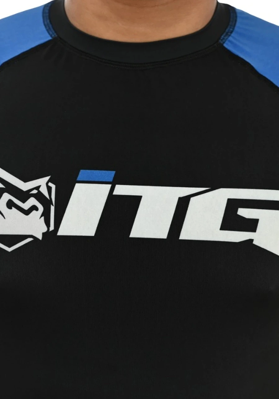 Rash Guard Masculina ITG Manga Curta Azul