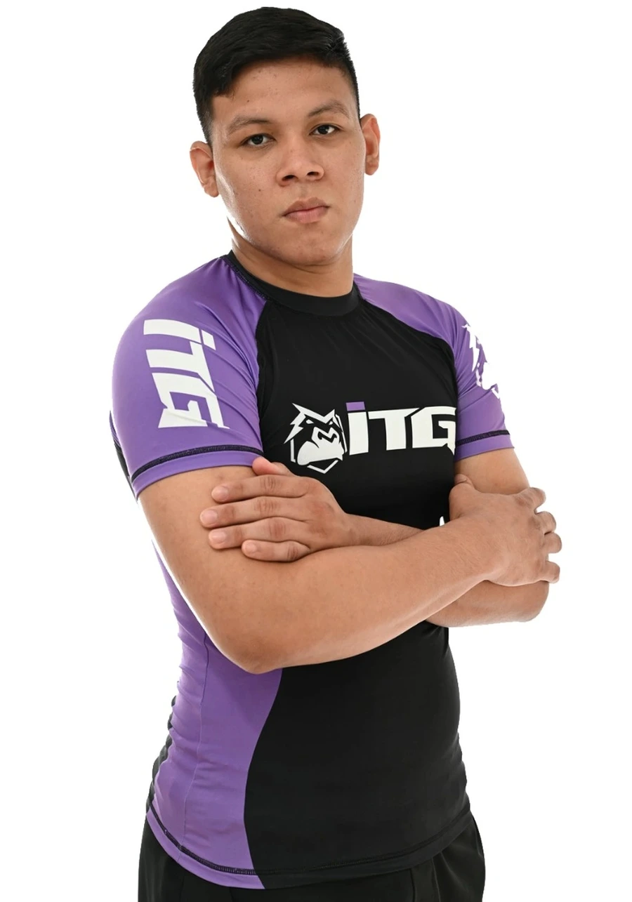 Rash Guard Masculina ITG Manga Curta Roxa