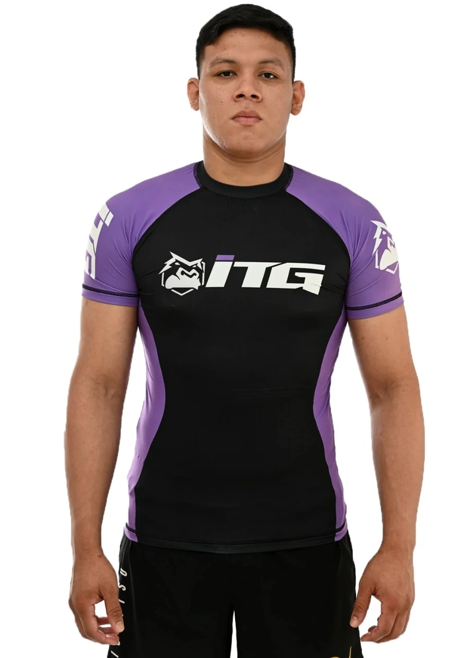 Rash Guard Masculina ITG Manga Curta Roxa