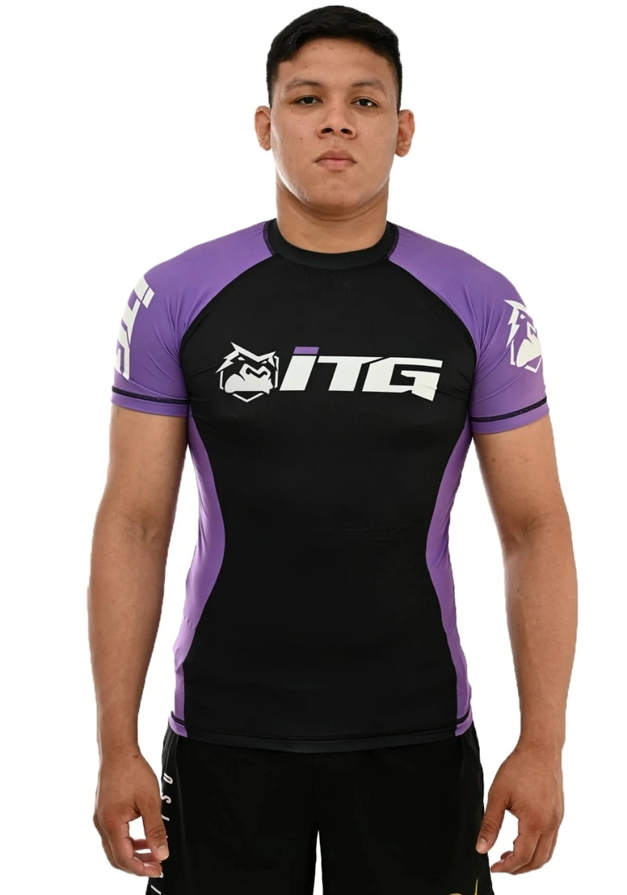 Rash Guard Masculina ITG Manga Curta Roxa