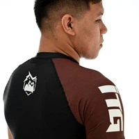 Rash Guard Masculina ITG Manga Curta Marrom - imagem 4
