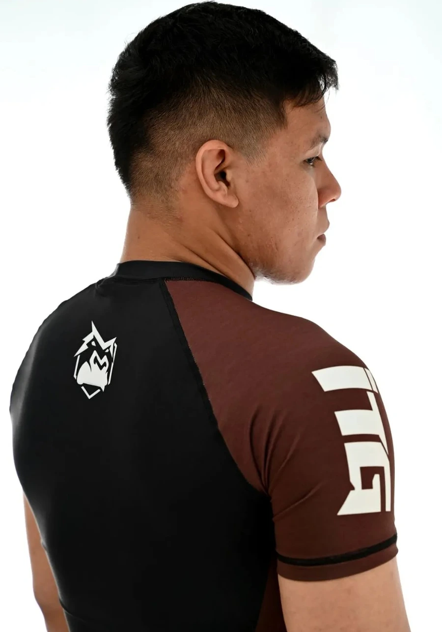 Rash Guard Masculina ITG Manga Curta Marrom