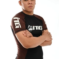 Rash Guard Masculina ITG Manga Curta Marrom - imagem 3