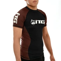 Rash Guard Masculina ITG Manga Curta Marrom - imagem 7