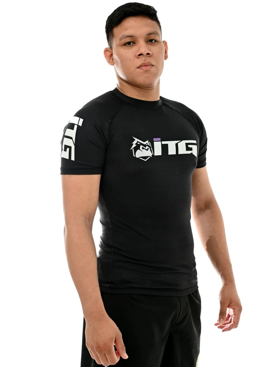Rash Guard Masculina ITG Manga Curta Preta