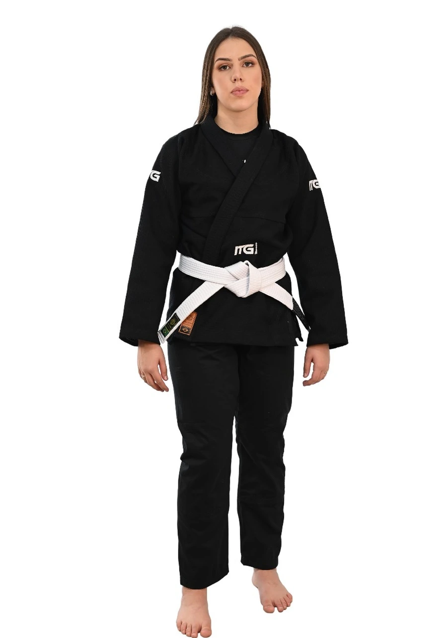 Kimono In The Guard Feminino Xadrez Preto