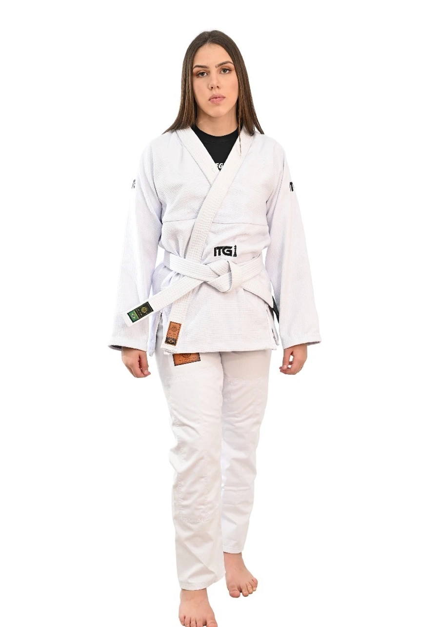Kimono In The Guard Feminino Xadrez Branco