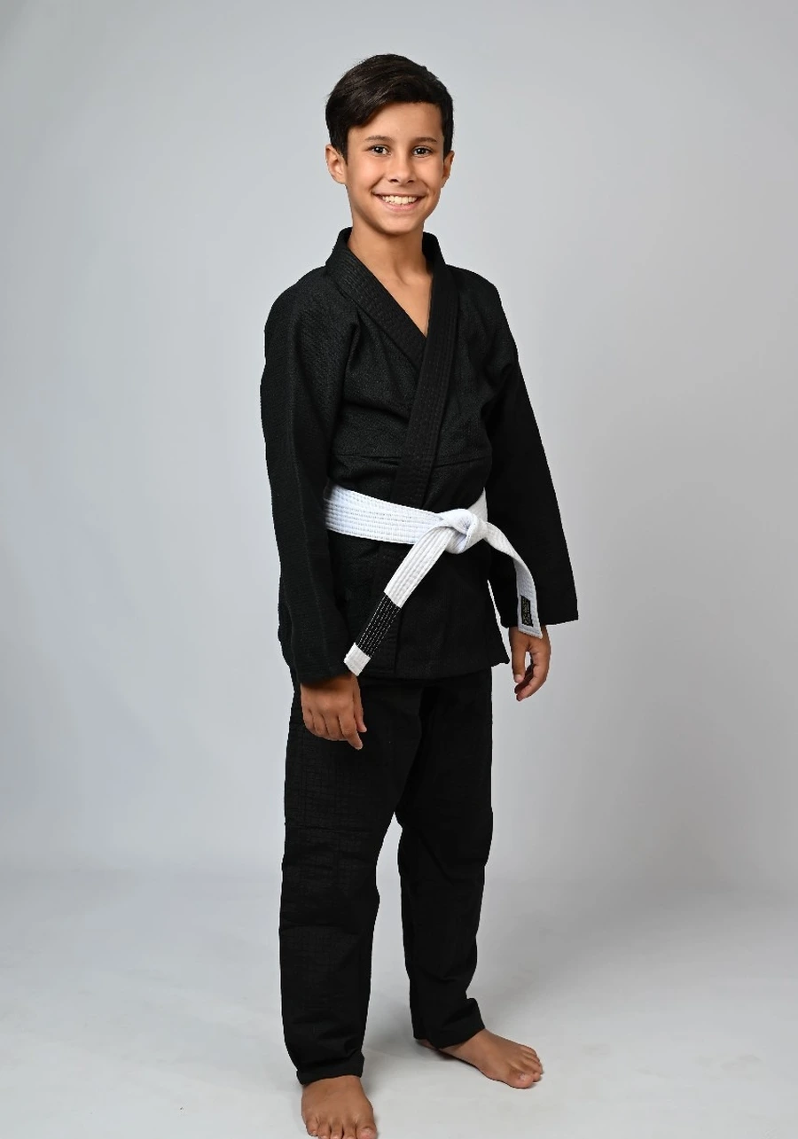 Kimono Infantil In The Guard Classic Liso Preto