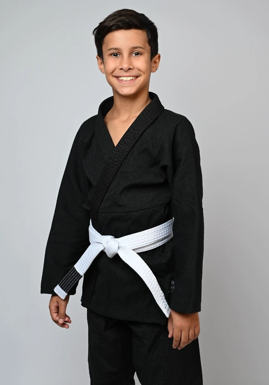 Kimono Infantil In The Guard Classic Liso Preto