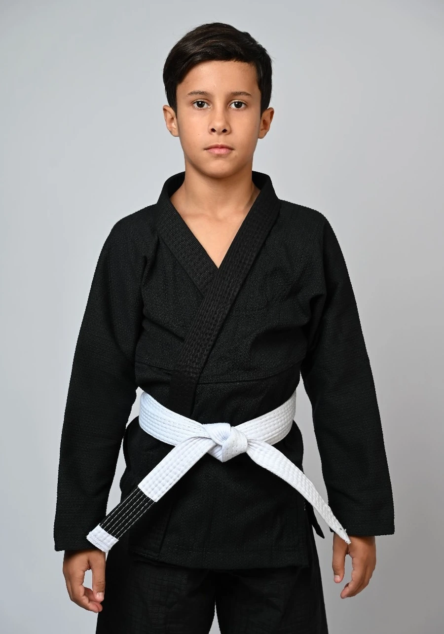 Kimono Infantil In The Guard Classic Liso Preto