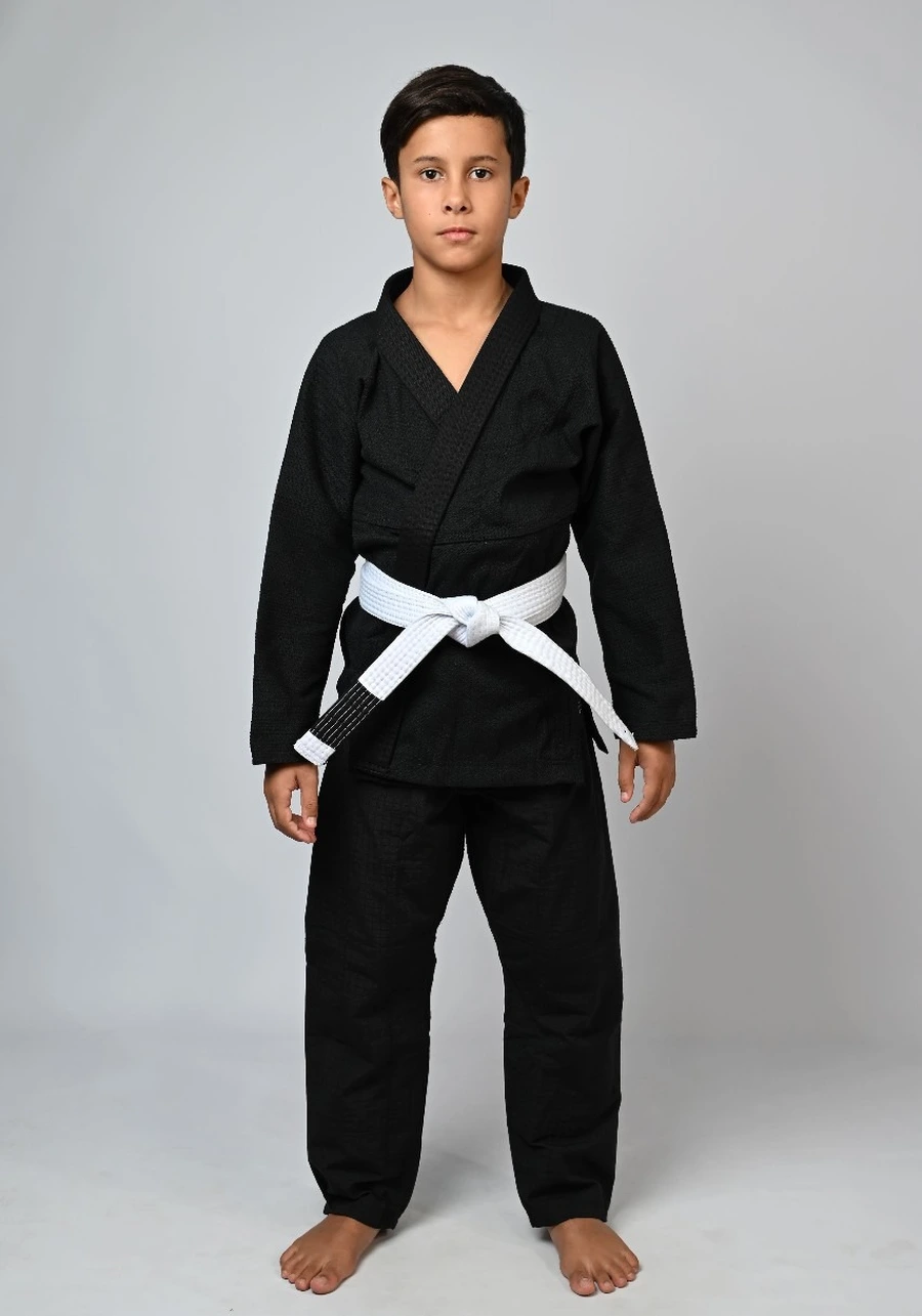 Kimono Infantil In The Guard Classic Liso Preto