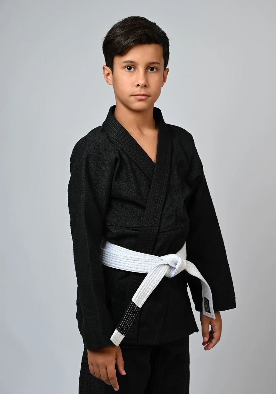 Kimono Infantil In The Guard Classic Liso Preto
