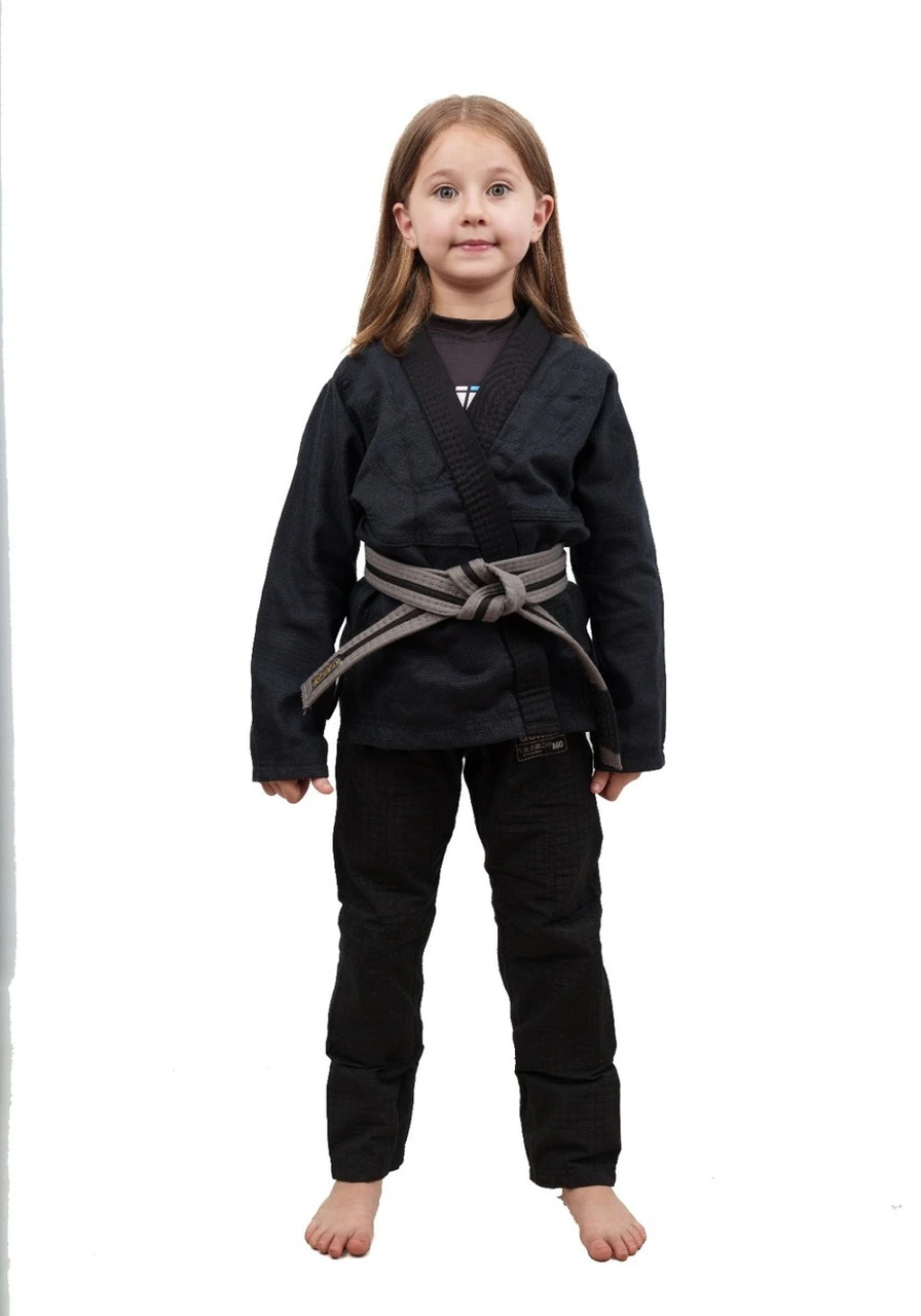 Kimono Infantil Feminino In The Guard Classic Liso Preto 