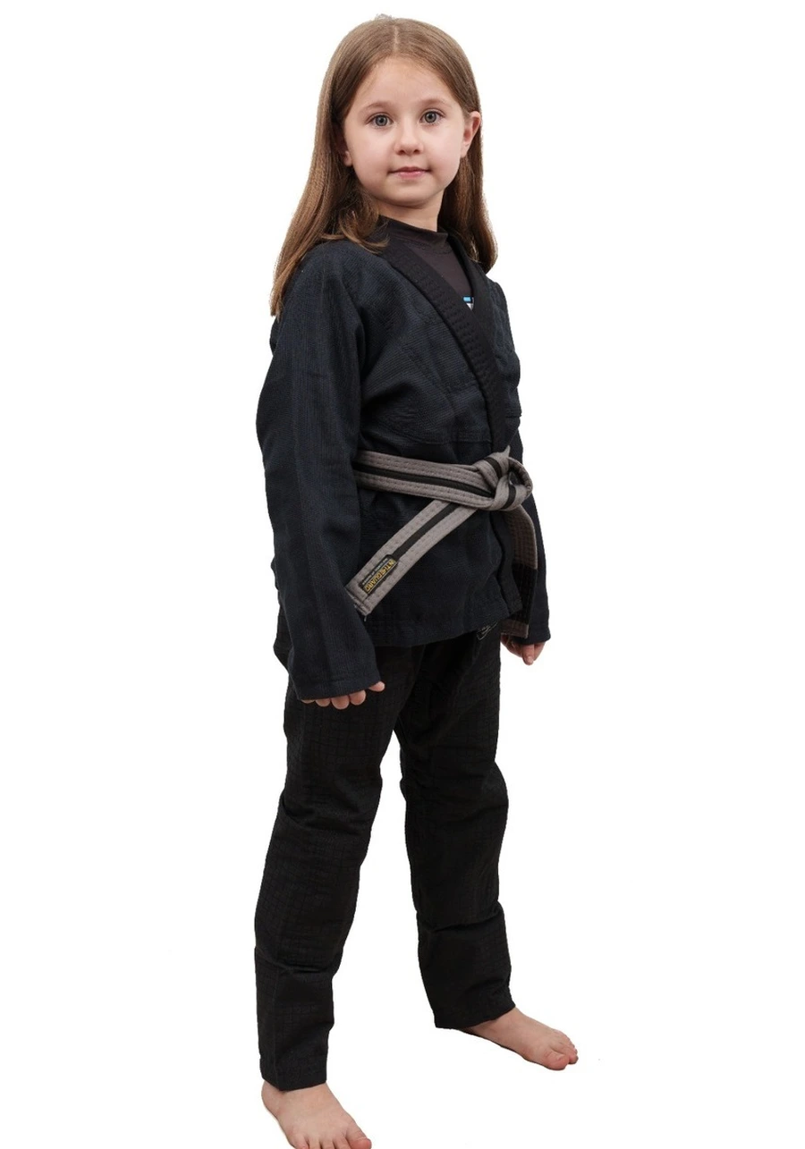 Kimono Infantil Feminino In The Guard Classic Liso Preto 