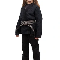 Kimono Infantil Feminino In The Guard Classic Liso Preto  - imagem 1