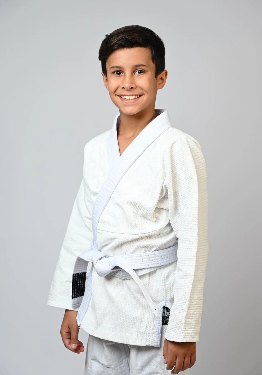Kimono Infantil In The Guard Classic Liso Branco